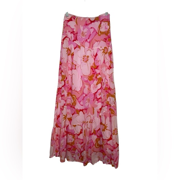 Mink Pink Josie Floral Pink Maxi Skirt Size XS - Picture 4 of 8